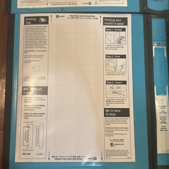 Two binders different sizes with tabs and dividers and labels - Picture 6 of 8